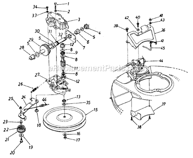 Page B Diagram and Parts List for 120-848B000 1990 MTD Lawn Mower