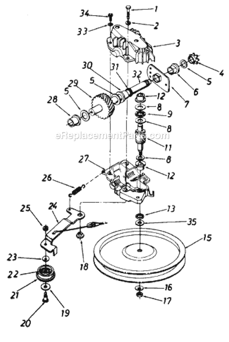Page B Diagram and Parts List for 120548R 1990 MTD Lawn Mower
