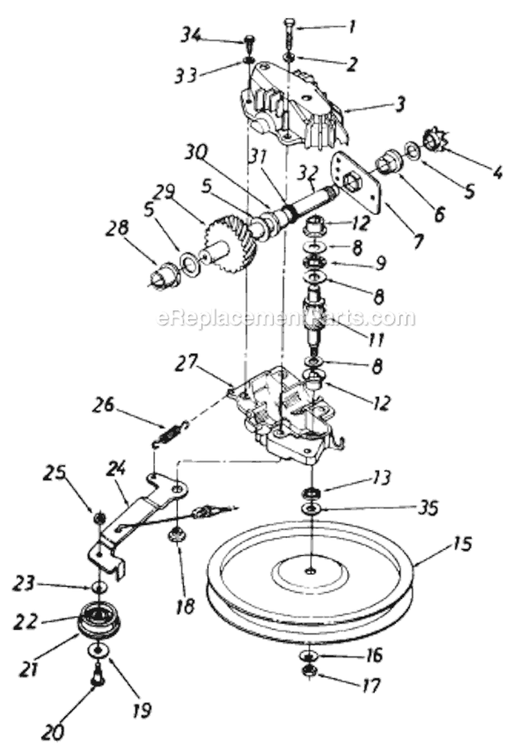 Page C Diagram and Parts List for 120899R 1990 MTD Lawn Mower