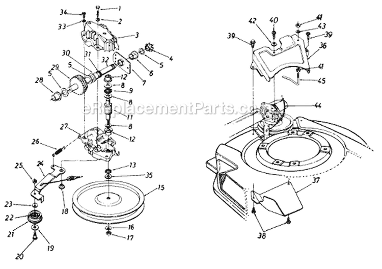 Page A Diagram and Parts List for 121-236E000 1991 MTD Lawn Mower