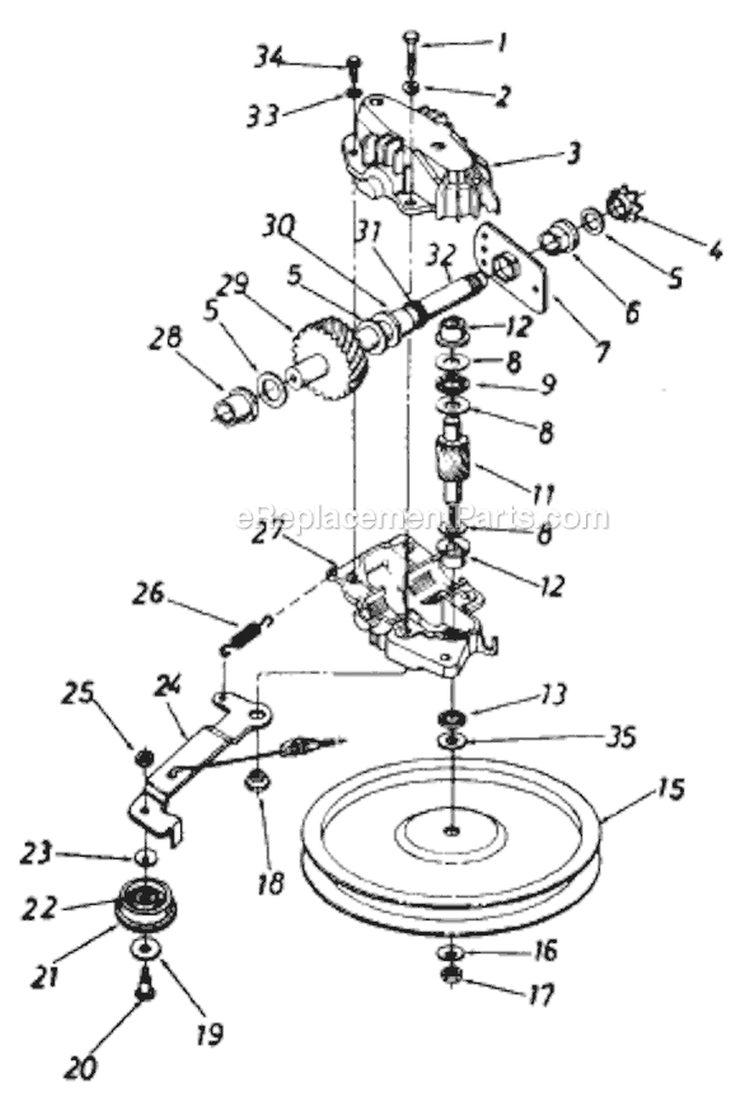 Page A Diagram and Parts List for 121-476E000 1991 MTD Lawn Mower