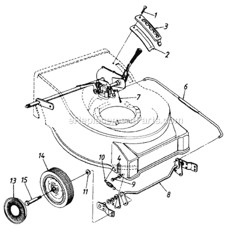 Page C Diagram and Parts List for 121-476E000 1991 MTD Lawn Mower