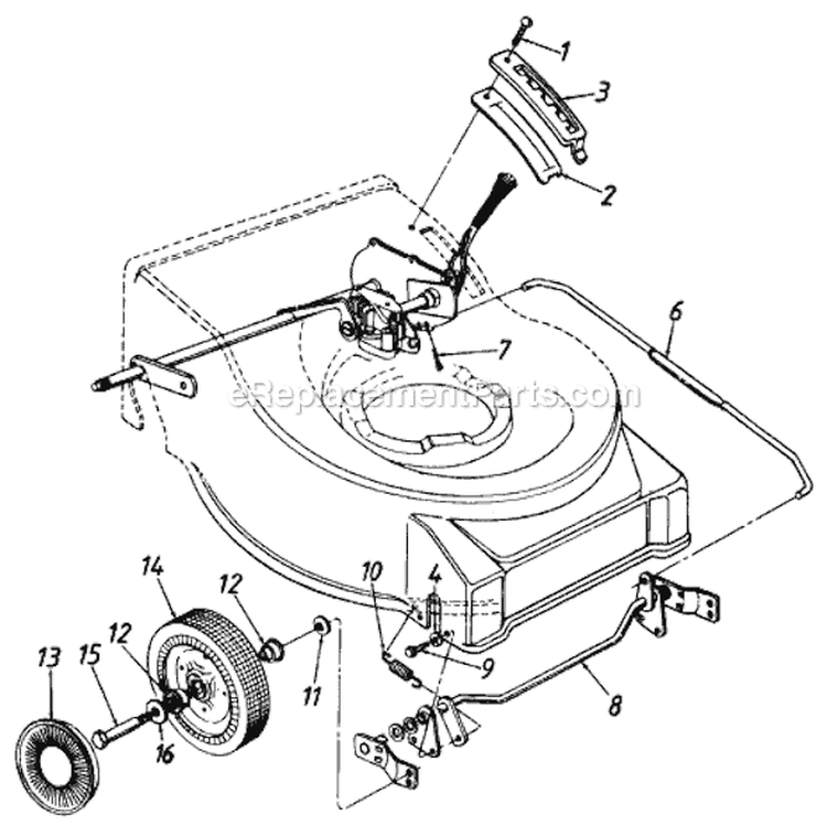 Page A Diagram and Parts List for 121-476R033 75523 -1991 MTD Lawn Mower