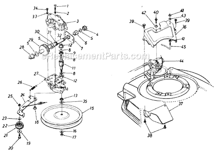 Page A Diagram and Parts List for 121-524R000 1991 MTD Lawn Mower
