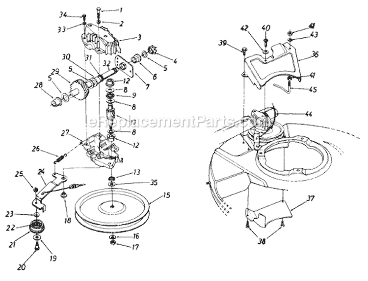 Page A Diagram and Parts List for 121-848R000 1991 MTD Lawn Mower