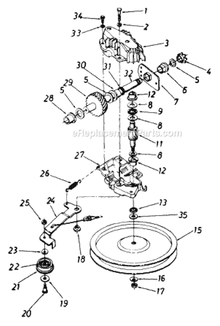 Page D Diagram and Parts List for 122-478E000 1992 MTD Lawn Mower