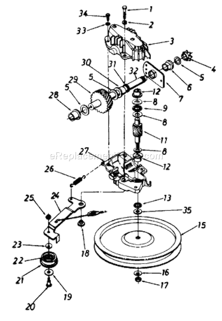 Page C Diagram and Parts List for 124-478C033 1994 MTD Lawn Mower