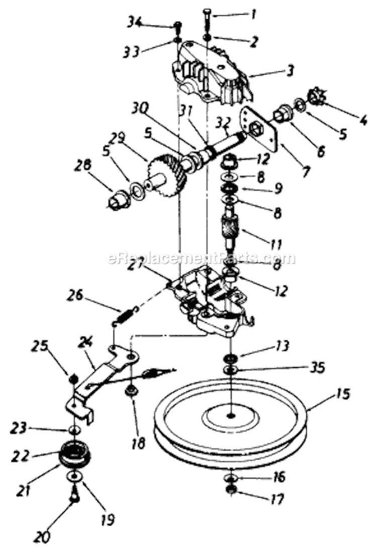 Page B Diagram and Parts List for 124-488C000 1994 MTD Lawn Mower