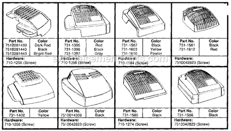 Page A Diagram and Parts List for 125-148C000 1995 MTD Lawn Mower