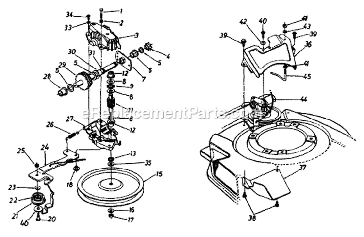 Page C Diagram and Parts List for 126-234A062 90029 -1996 MTD Lawn Mower