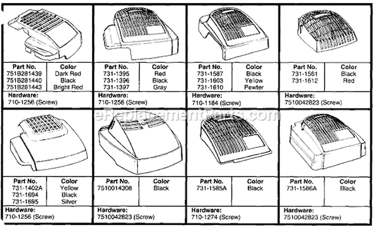 Page A Diagram and Parts List for 126-260B353 1996 MTD Lawn Mower