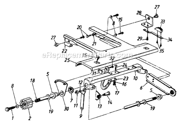 Page B Diagram and Parts List for 126-260B353 1996 MTD Lawn Mower