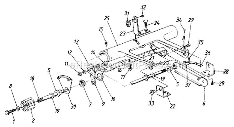 Page C Diagram and Parts List for 126-282C352 1670888 -1996 MTD Lawn Mower