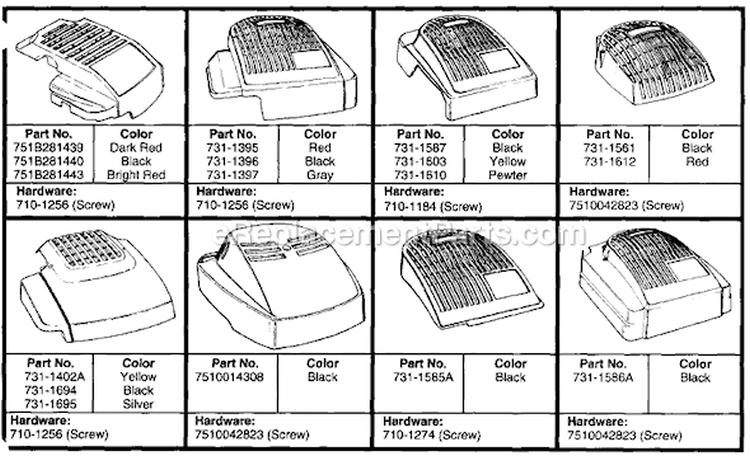 Page A Diagram and Parts List for 126-455B352 1996 MTD Lawn Mower