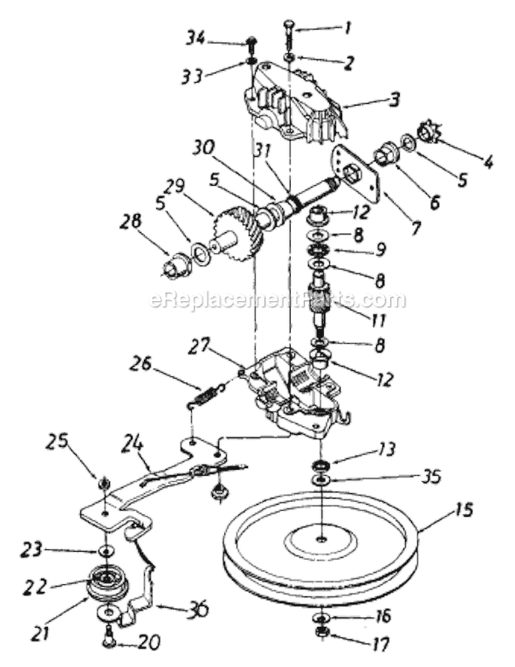 Page D Diagram and Parts List for 126E478E752 725-493 -1996 MTD Lawn Mower