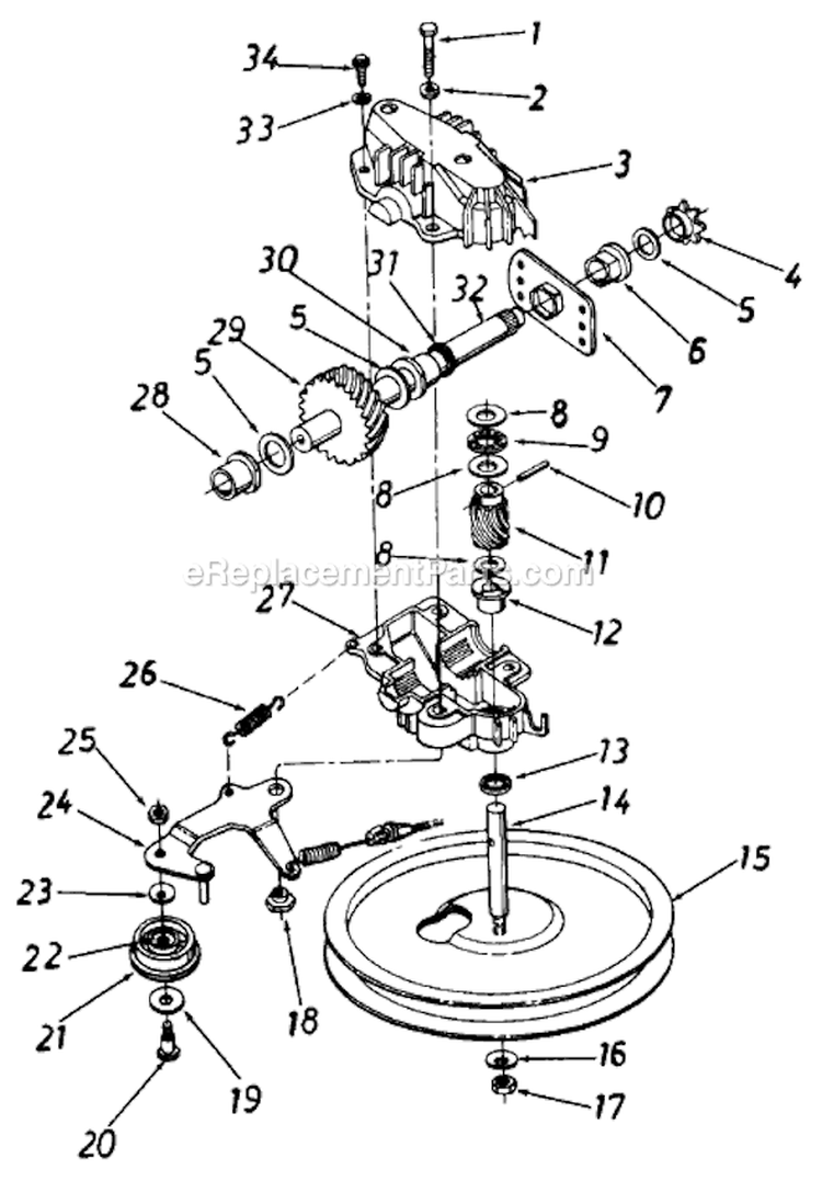 Page D Diagram and Parts List for 126-560-029 1986 MTD Lawn Mower