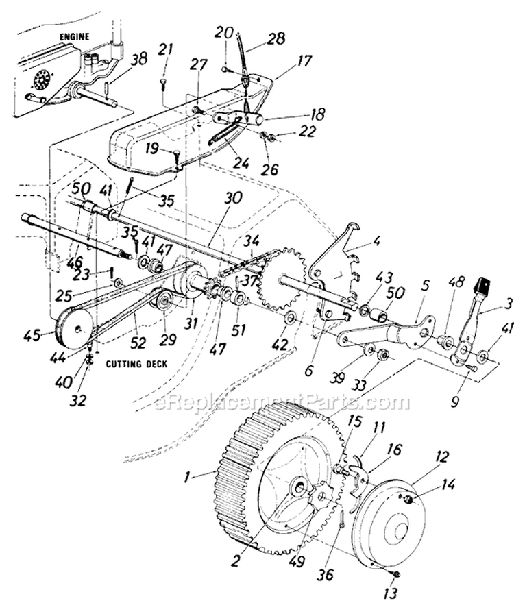 Page A Diagram and Parts List for 127-362-064 1987 MTD Lawn Mower