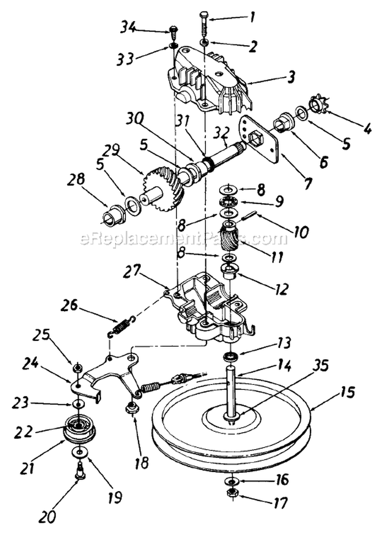 Page D Diagram and Parts List for 127-560-034 1987 MTD Lawn Mower