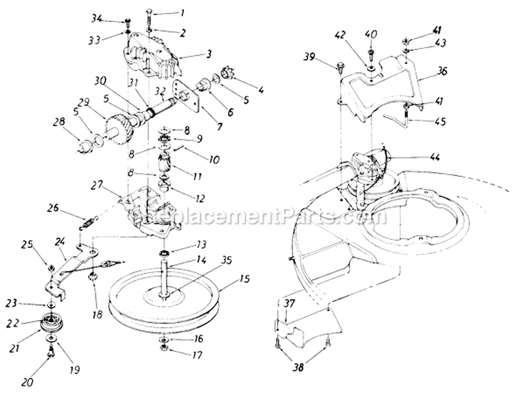 Page B Diagram and Parts List for 128-176B401 1988 MTD Lawn Mower