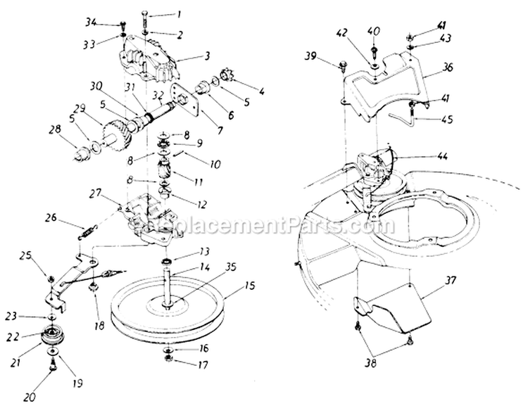 Page B Diagram and Parts List for 128-176R062/95139  MTD Lawn Mower