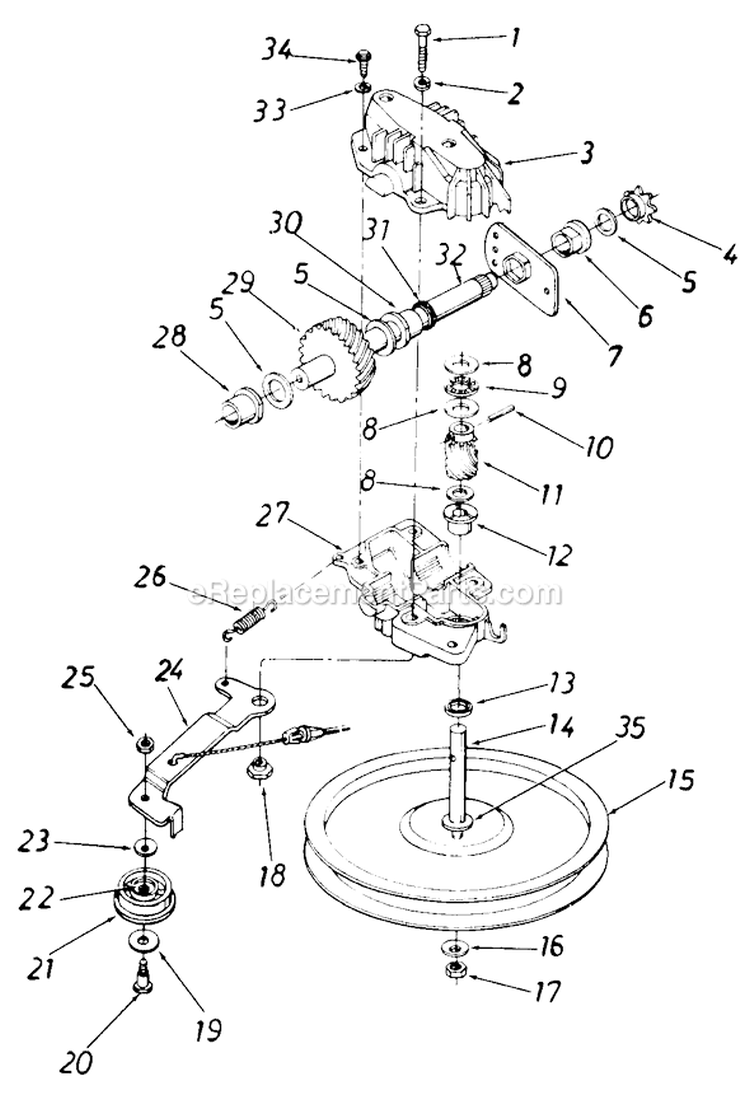Page B Diagram and Parts List for 128-464R000 1988 MTD Lawn Mower