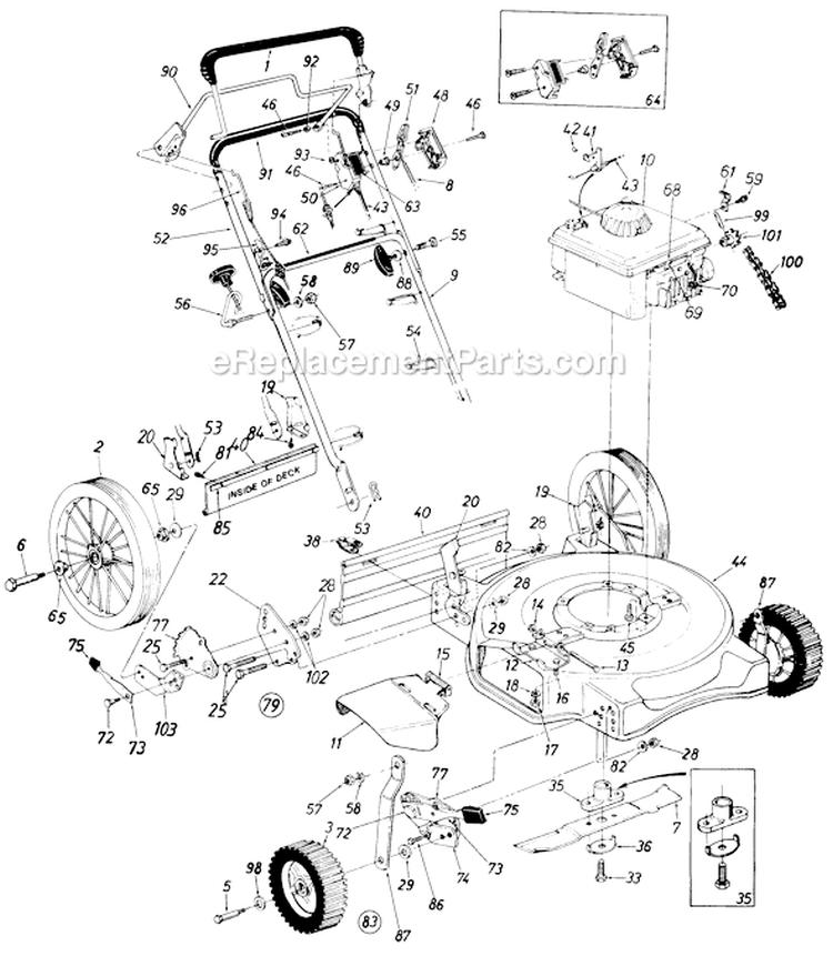 Page B Diagram and Parts List for 128-516R000 1988 MTD Lawn Mower