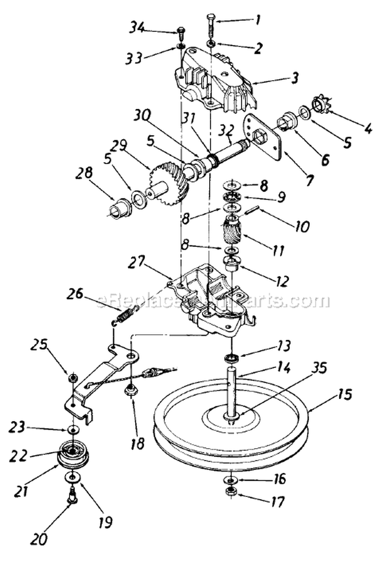 Page C Diagram and Parts List for 12871-7 1987 MTD Lawn Mower