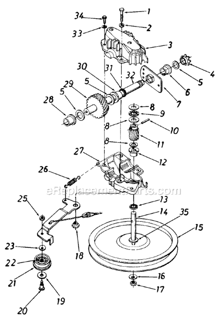 Page C Diagram and Parts List for 12872-7 1987 MTD Lawn Mower