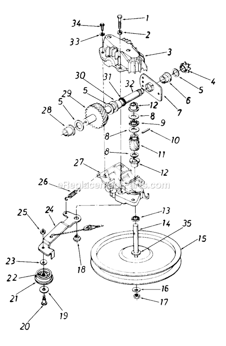 Page C Diagram and Parts List for 12879R-9 1989 MTD Lawn Mower