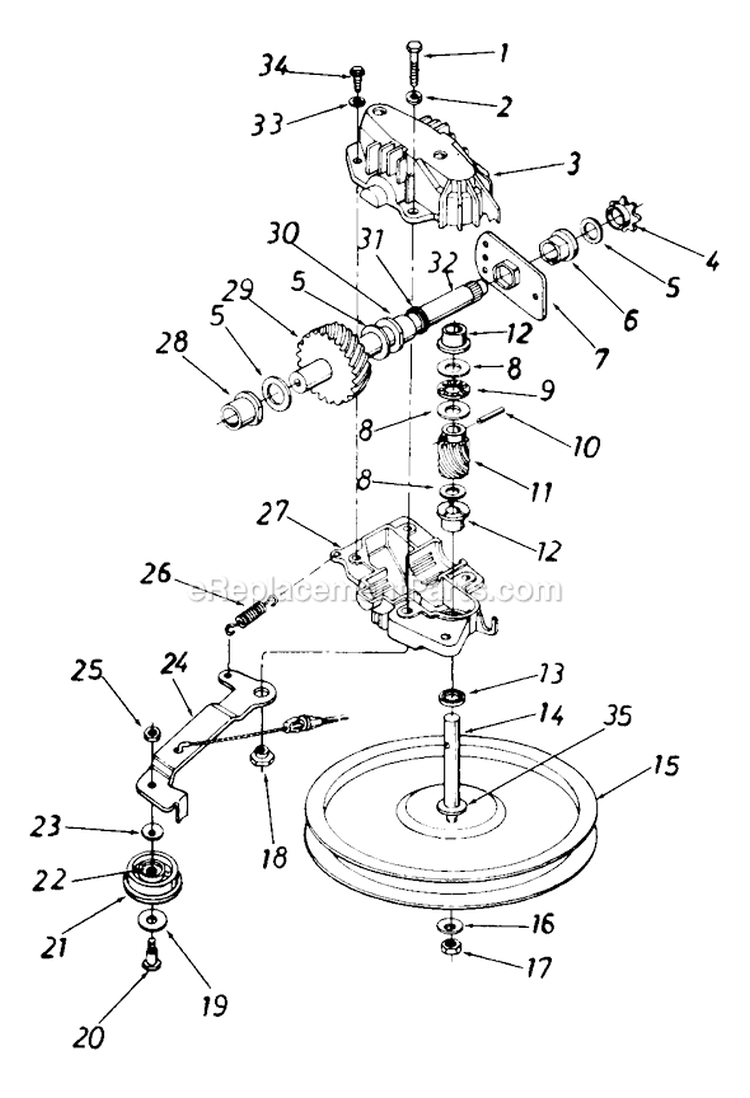 Page C Diagram and Parts List for 12886B-9 1989 MTD Lawn Mower