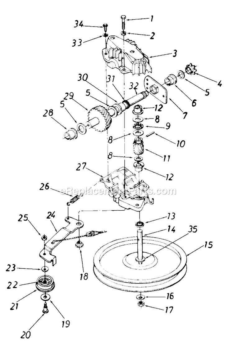 Page C Diagram and Parts List for 12886R-9 1989 MTD Lawn Mower