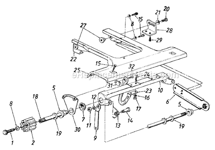 Page B Diagram and Parts List for 129-452R033 73520 -1989 MTD Lawn Mower