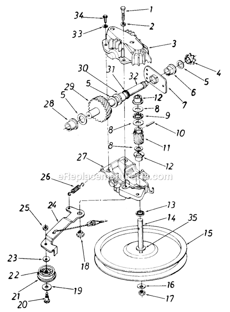 Page B Diagram and Parts List for 129-464R000 1989 MTD Lawn Mower