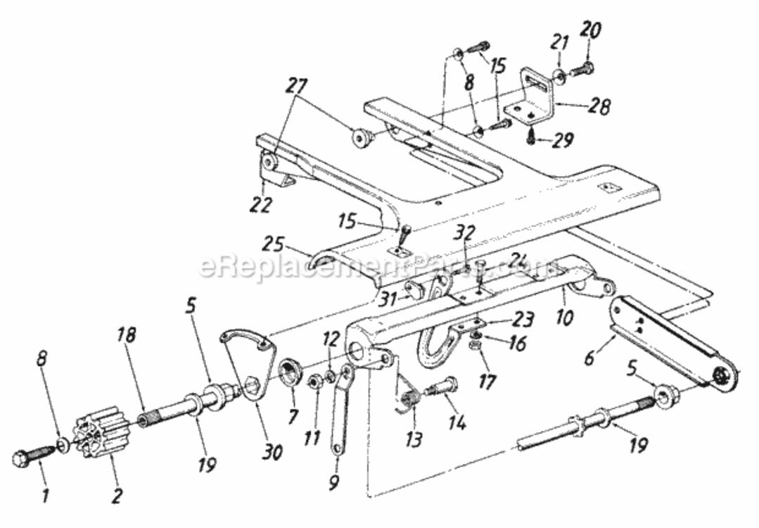 Parts Diagram and Parts List for 129-516R032  MTD Lawn Mower