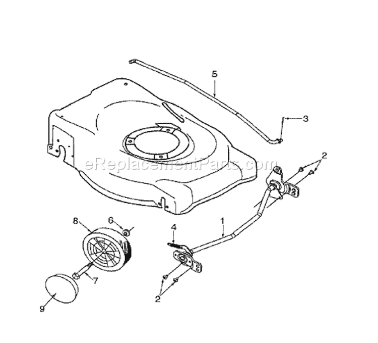 Page B Diagram and Parts List for 12A-379B033 2001 MTD Lawn Mower