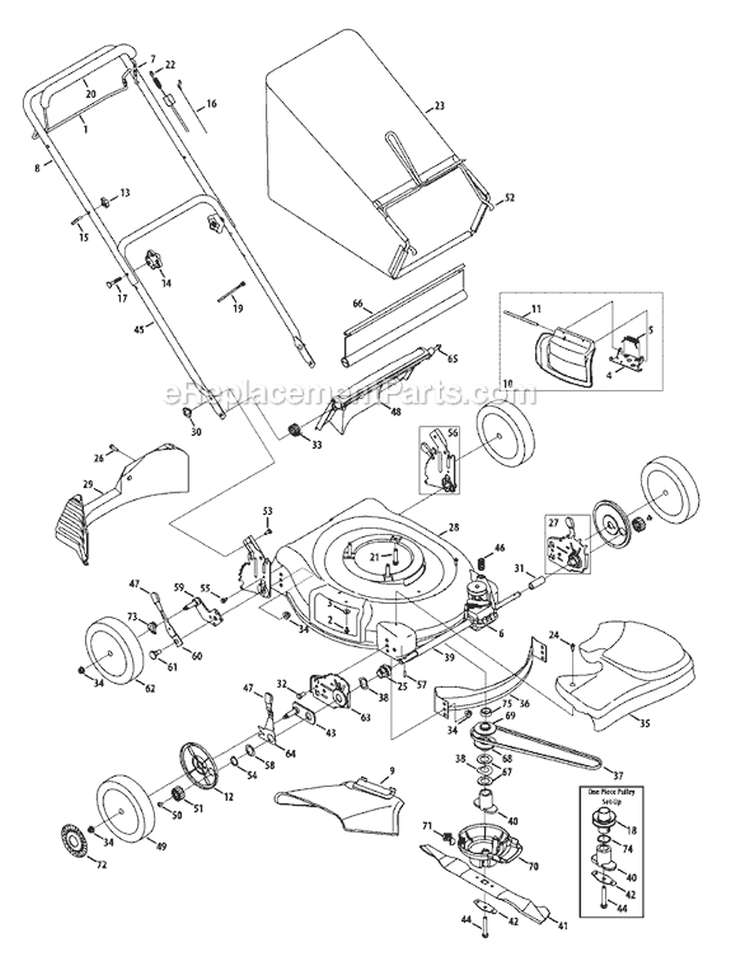 Page A Diagram and Parts List for 12A-466Q002 2009 MTD Lawn Mower