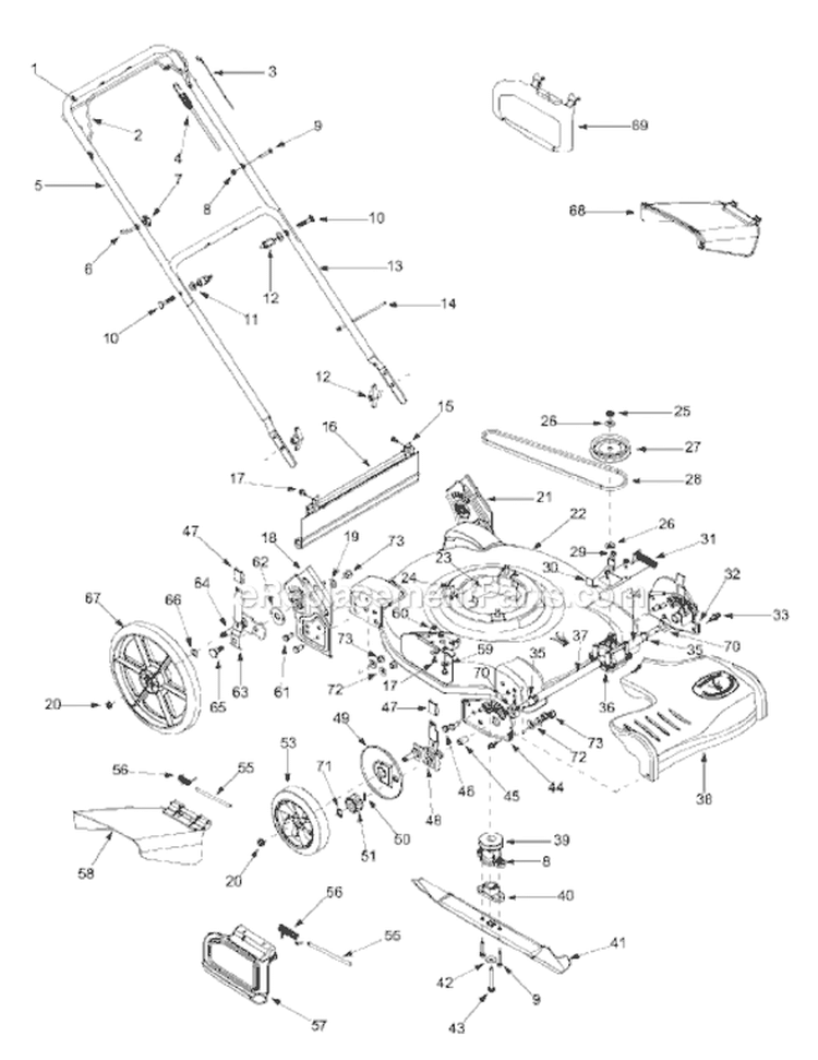 Page A Diagram and Parts List for 12A-529W029 2002 MTD Lawn Mower