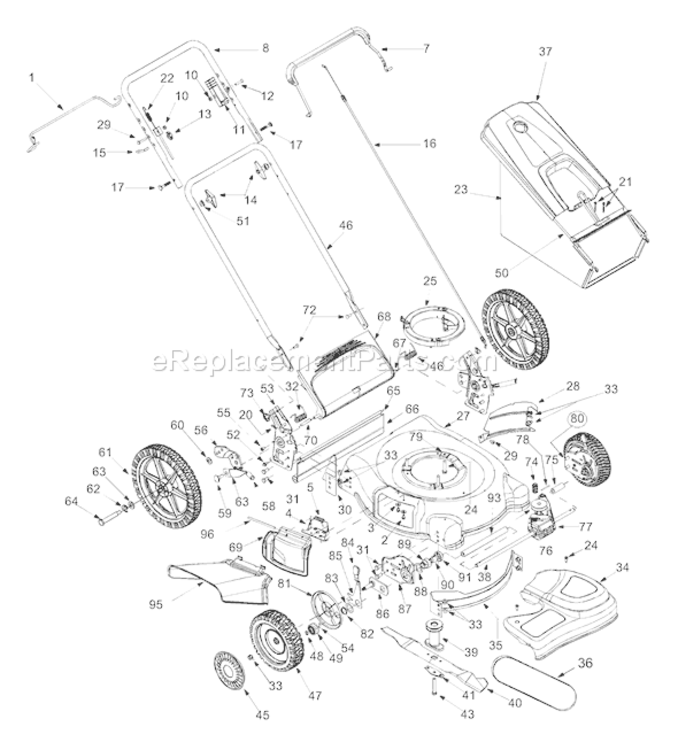 Page A Diagram and Parts List for 12A-568Q118 2003 MTD Lawn Mower