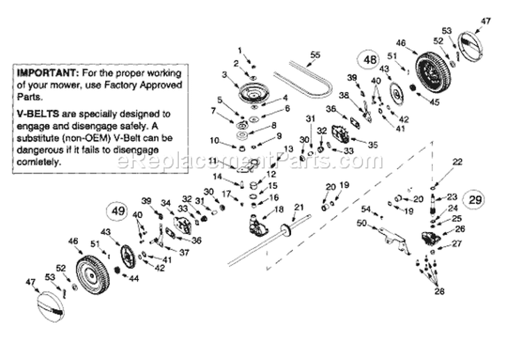 Page A Diagram and Parts List for 12A-589B033 1999 MTD Lawn Mower