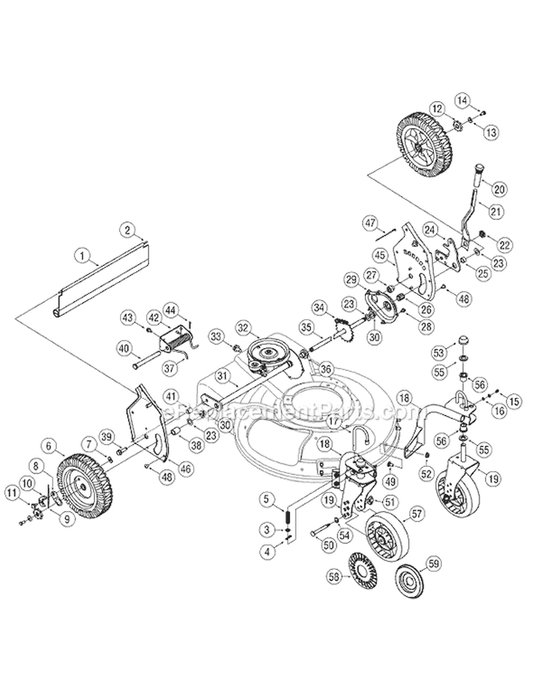 Page A Diagram and Parts List for 12A-989Q002 2007 MTD Lawn Mower