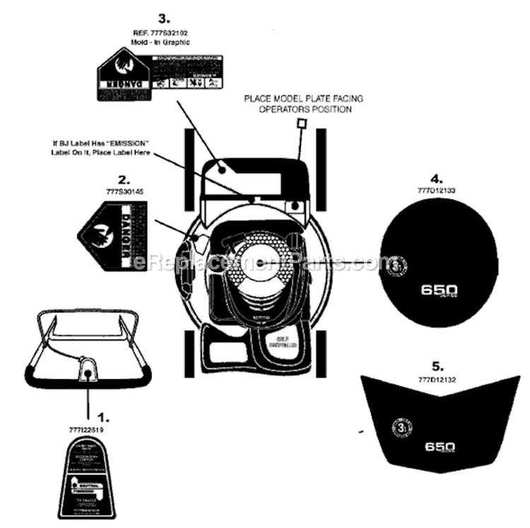Page C Diagram and Parts List for 12AV569R709 2008 MTD Lawn Mower