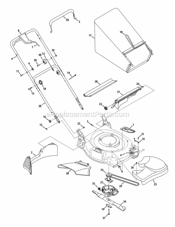 General_Assembly_12Av56K Diagram and Parts List for 12AV56K3095 2010 MTD Lawn Mower