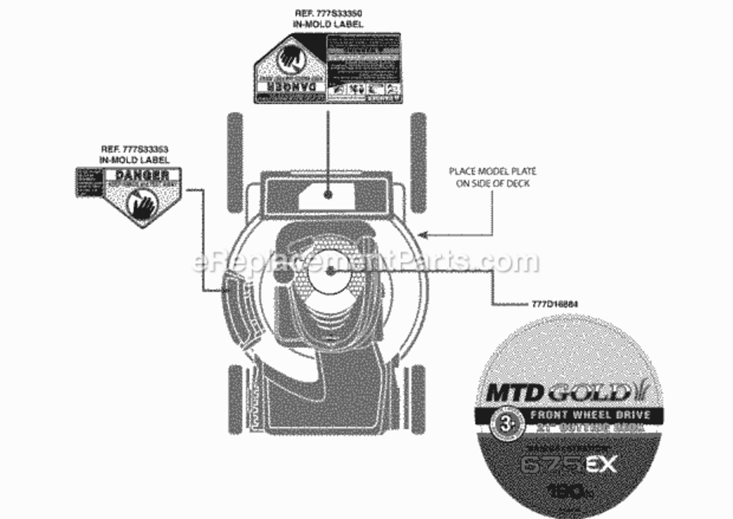 Label_Map_12Avb26M004 Diagram and Parts List for 12AVB26M004 2012 MTD Lawn Mower