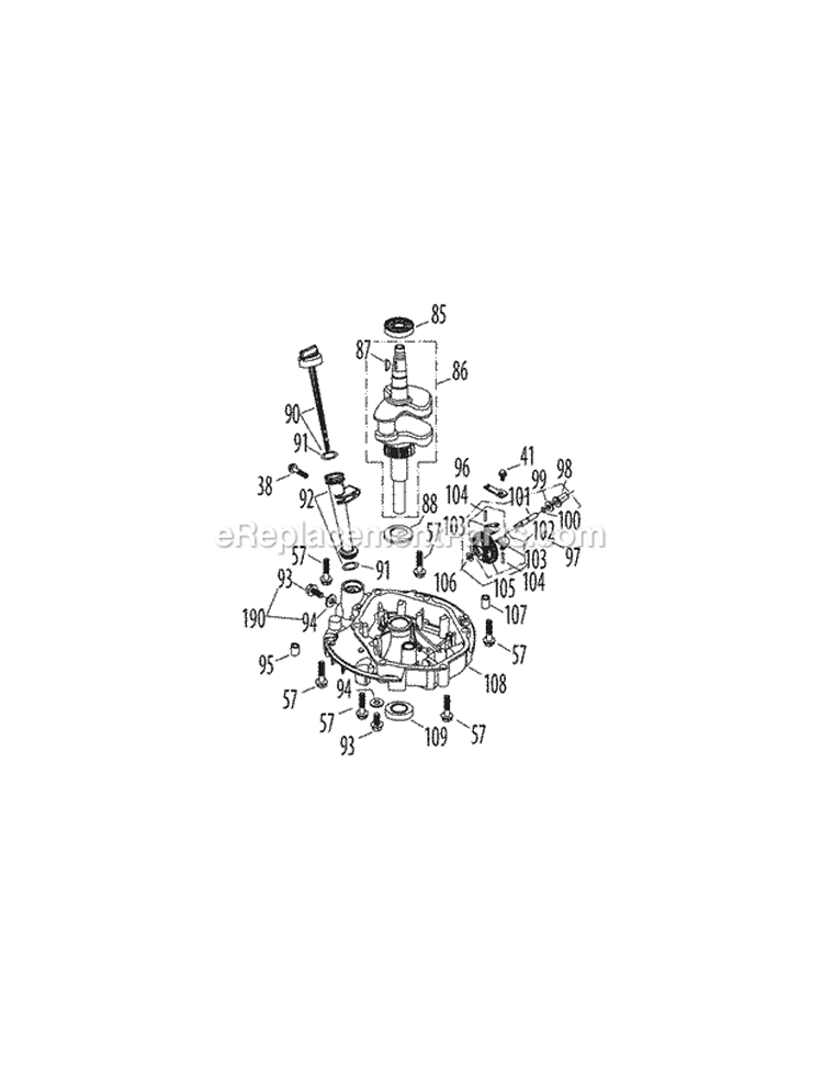 Page D Diagram and Parts List for 12AVB2M7004 2011 MTD Lawn Mower