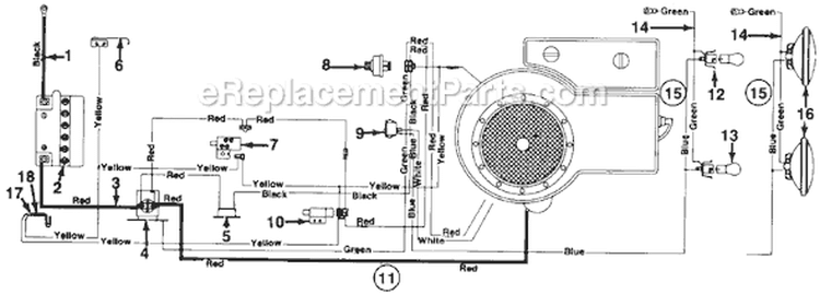 Page A Diagram and Parts List for 130-311D151 1990 MTD Lawn Tractor