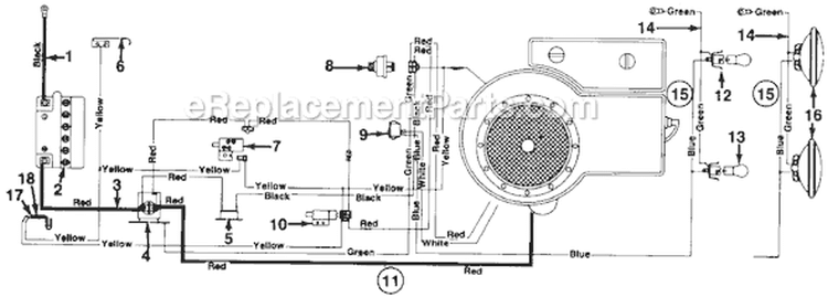 Page A Diagram and Parts List for 130-313D000 1990 MTD Lawn Tractor