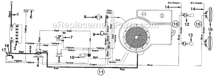 Page A Diagram and Parts List for 130-315D000 1990 MTD Lawn Tractor