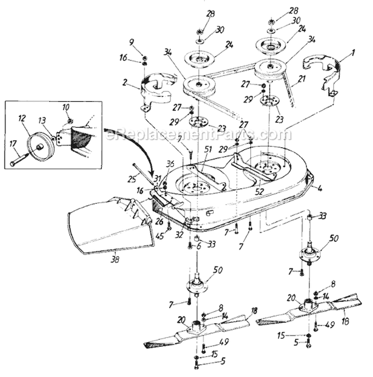 Page D Diagram and Parts List for 130-318D754 1990 MTD Lawn Tractor