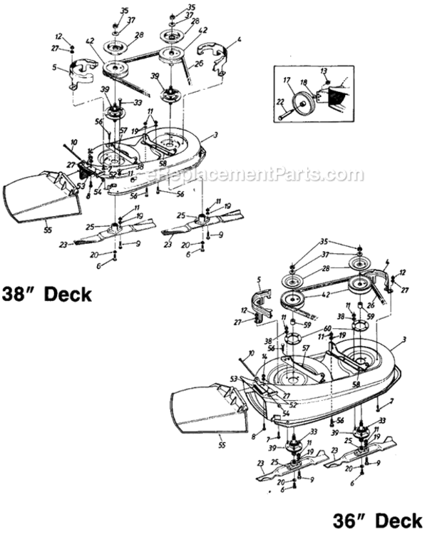 Page A Diagram and Parts List for 130-445E009 1990 MTD Lawn Tractor
