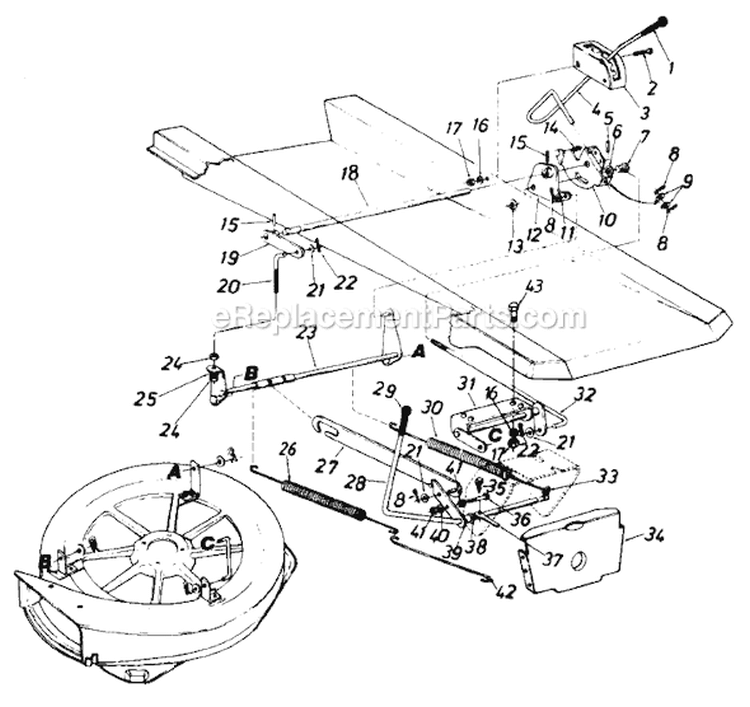 Page A Diagram and Parts List for 130-510-000 1990 MTD Lawn Tractor